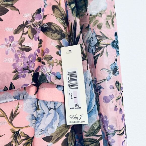 ELIZA J Floral Print Ruffled Long Sleeve Maxi Dress - Picture 7 of 10